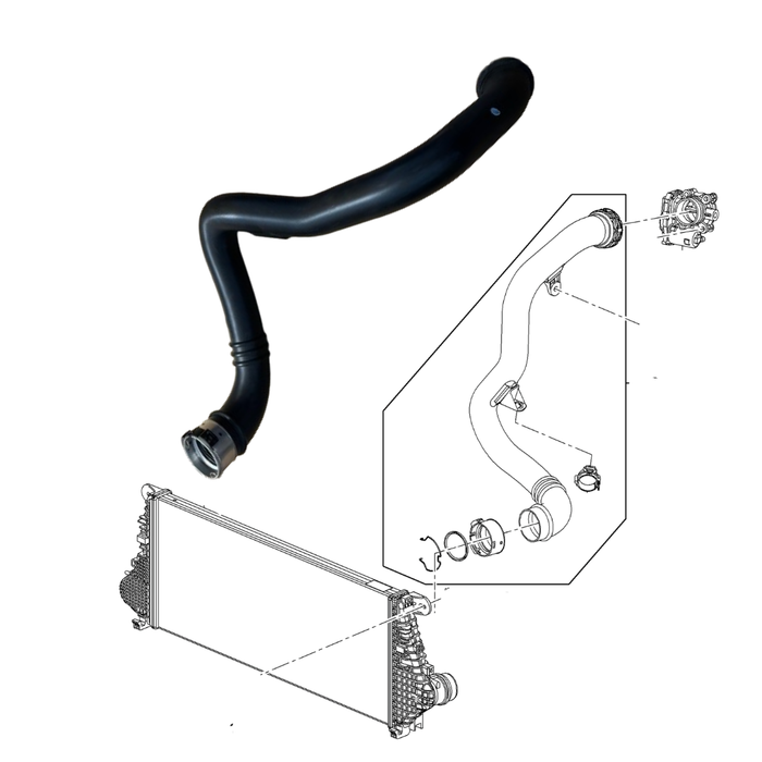 Vauxhall Insignia B 1.6 Diesel Intercooler Outlet Hose New OE Part 39155301