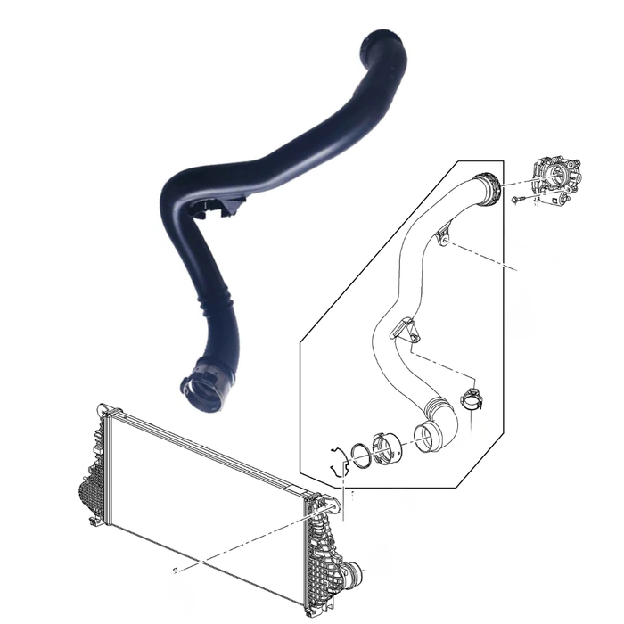 OE Vauxhall 1.6 Diesel Intercooler Outlet Hose 39155302 - Insignia B