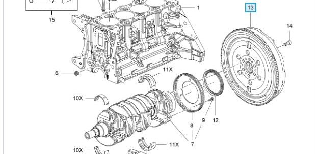 Vauxhall Adam Corsa Zafira Etc 1.4 Petrol Flywheel M32 Transmission New OE Part 55599020*