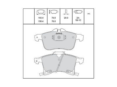 Vauxhall Adam Astra Corsa Meriva Zafira Front Brake Pads New Part 95516194