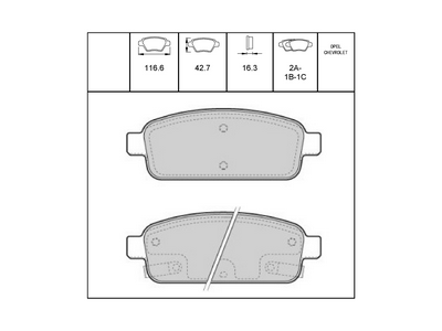 Vauxhall Astra J Cascada Zafira C Rear Brake Pads New Part 95530022