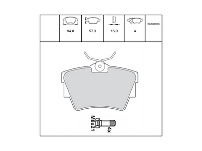 Vauxhall Vivaro A & B Rear Brake Pads New Part 95599224