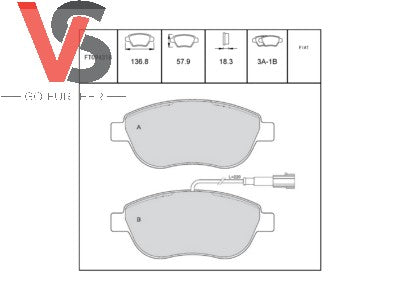 Vauxhall Front Brake Pads New Part 95518218 VSPD046