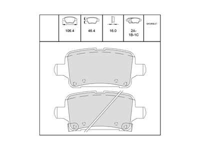 Vauxhall Astra K Rear Brake Pads New Part 95526568