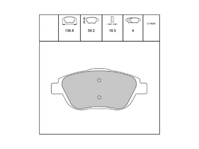 Vauxhall Crossland X Front Brake Pads New Part 1617293780